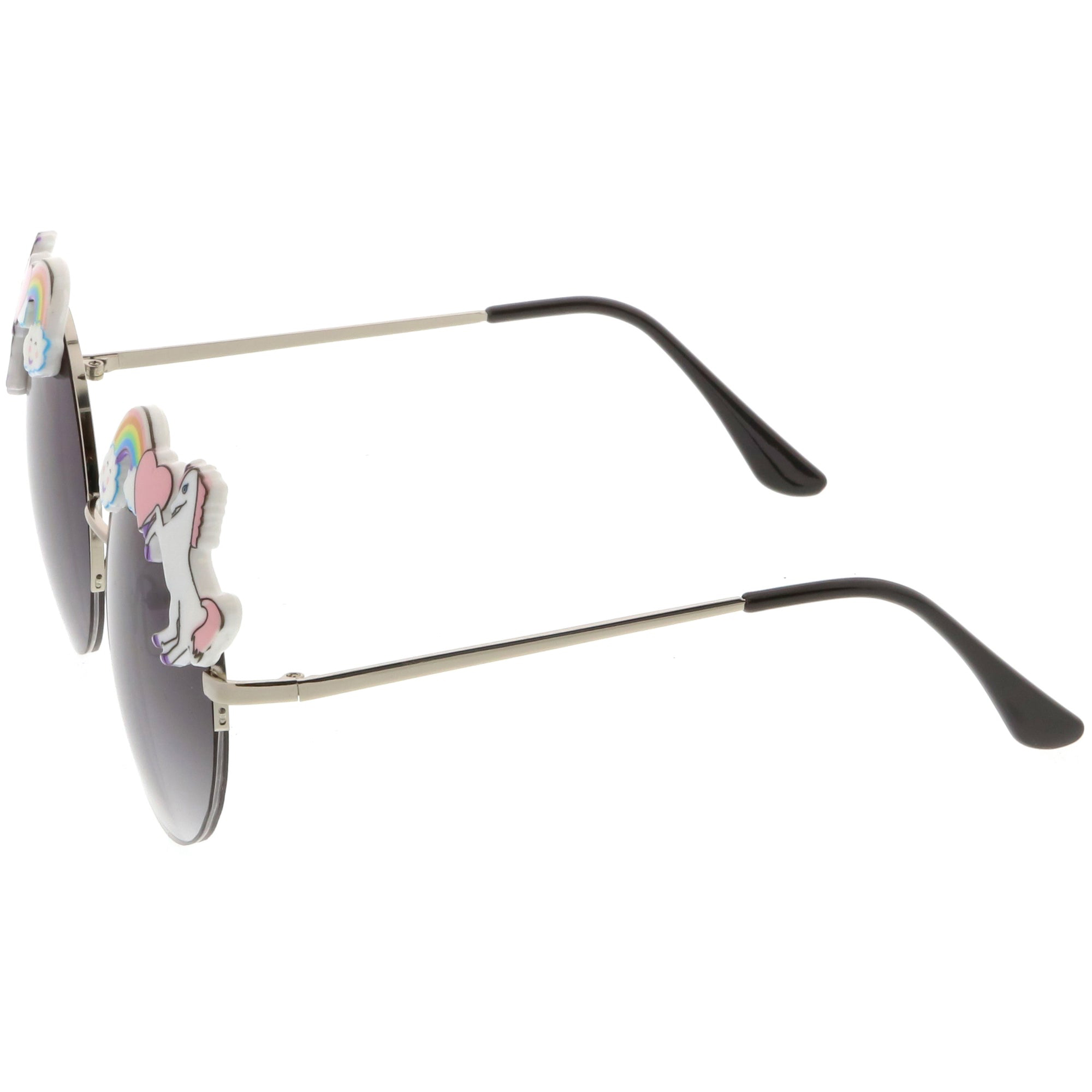 Round Unicorn Gradient Lens Sunglasses