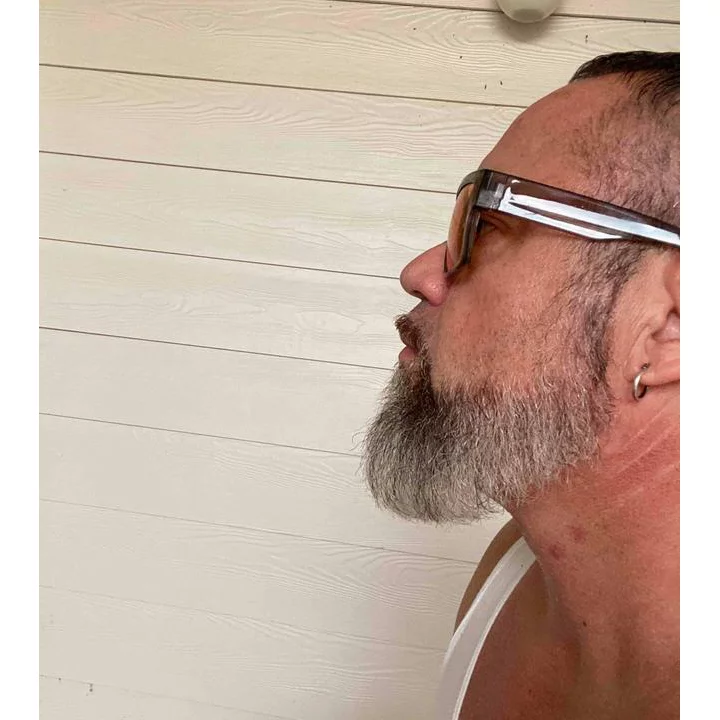 Men's Shiny Crystal Plastic Rectangle Sunglasses with Orange Lenses